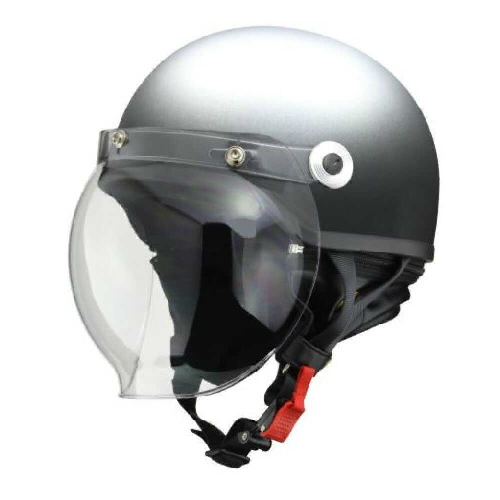 リ－ド工業 バブルシ－ルド付ハーフヘルメット マットガンメタリック LL CR761MATGMLL