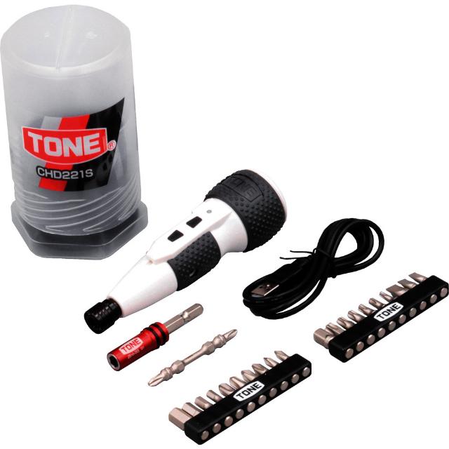 CHD221S TONE ハイブリッド電動ドライバーセット 【直送品】 返品・キャンセル・他商品と同時購入は不可