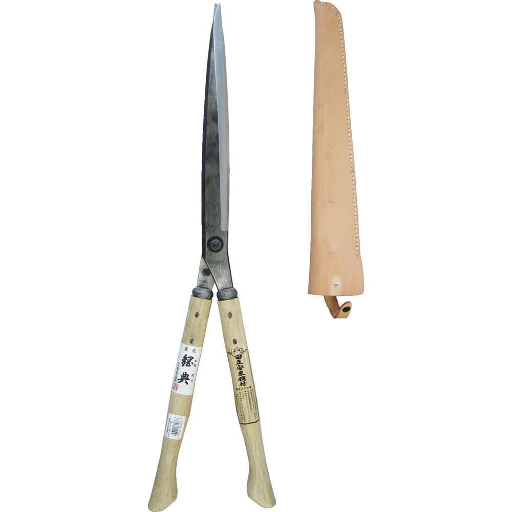 鋼典 刈込鋏 安来鋼付ネジ式トメ付 1尺樫 和釘打桂コブ柄 メーカー直送 ▼返品・キャンセル不可【他商品との同時購入不可】