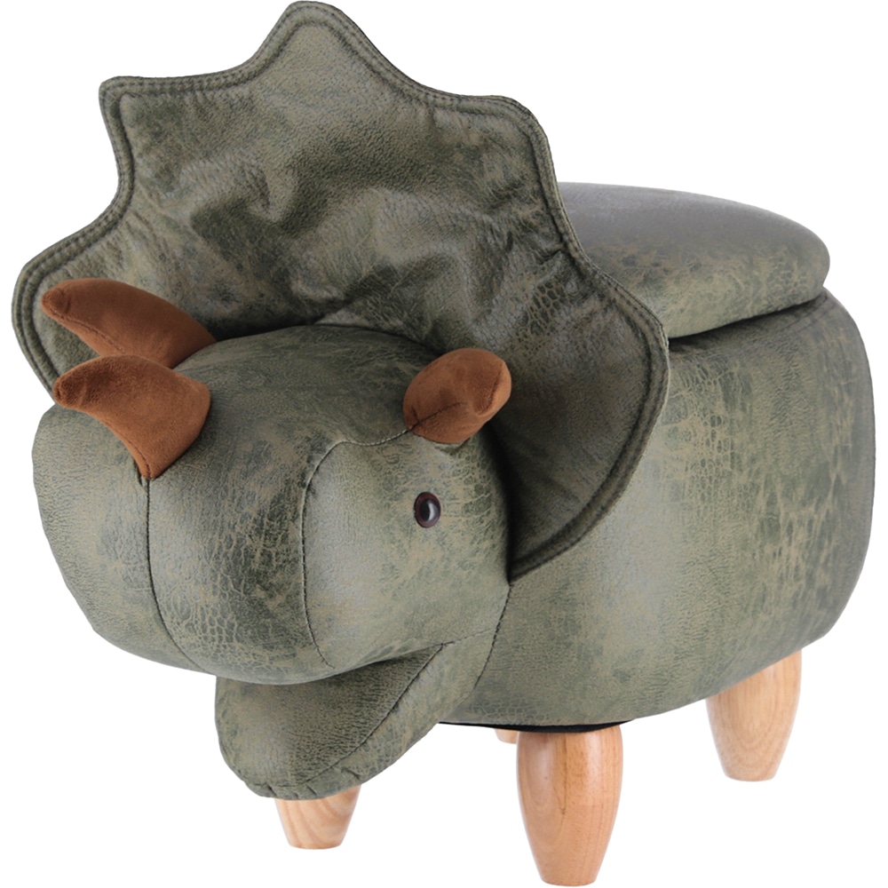 アニマルスツール収納付き ダイナソー グリーン 34928 メーカー直送 ▼返品・キャンセル不可[他商品との同時購入不可]