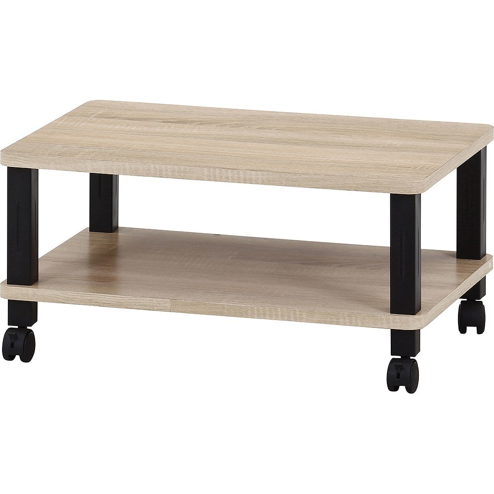 フィット マルチテーブル キャスター付 オーク 52265 メーカー直送 ▼返品・キャンセル不可[他商品との同時購入不可]