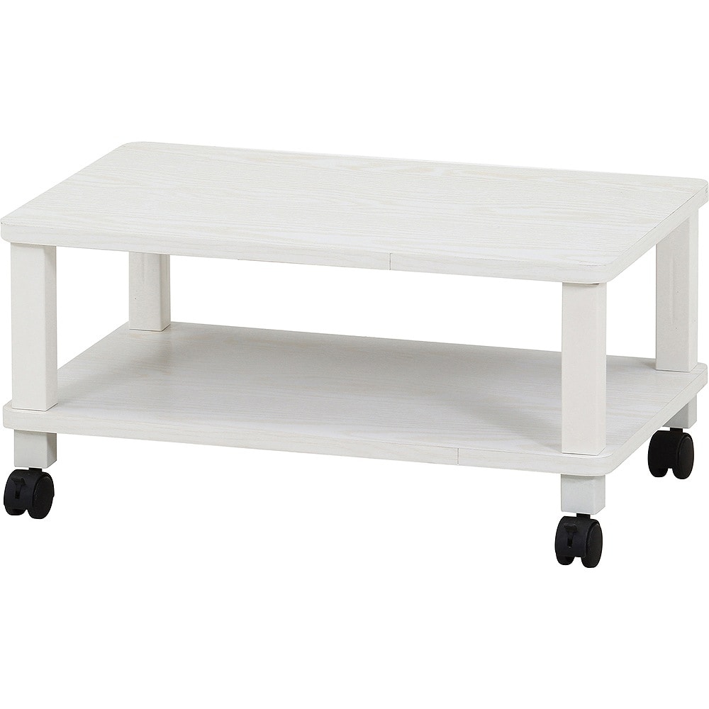 フィット マルチテーブル キャスター付 オークWH 52266 メーカー直送 ▼返品・キャンセル不可[他商品との同時購入不可]