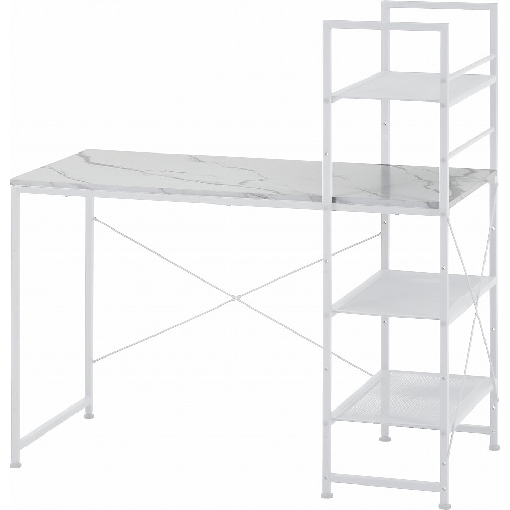 左右組み換えラック付きデスク ルカ ストーン 73613 メーカー直送 ▼返品・キャンセル不可[他商品との同時購入不可]