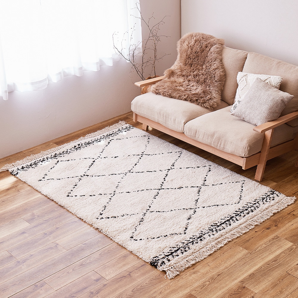 ベルギー製 ウィルトンラグ BOHO ベニワレン100×140  メーカー直送▼返品・キャンセル不可[他商品との同時購入不可]