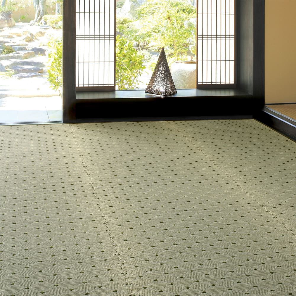 国産い草カーペット ダイヤ 本間6畳 メーカー直送 ▼返品・キャンセル不可【他商品との同時購入不可】