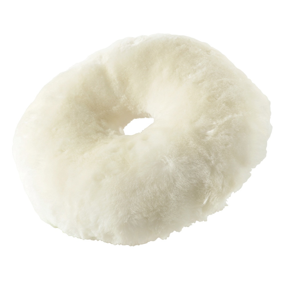 ムートン円座クッション M-9000 ホワイト メーカー直送 ▼返品・キャンセル不可[他商品との同時購入不可]