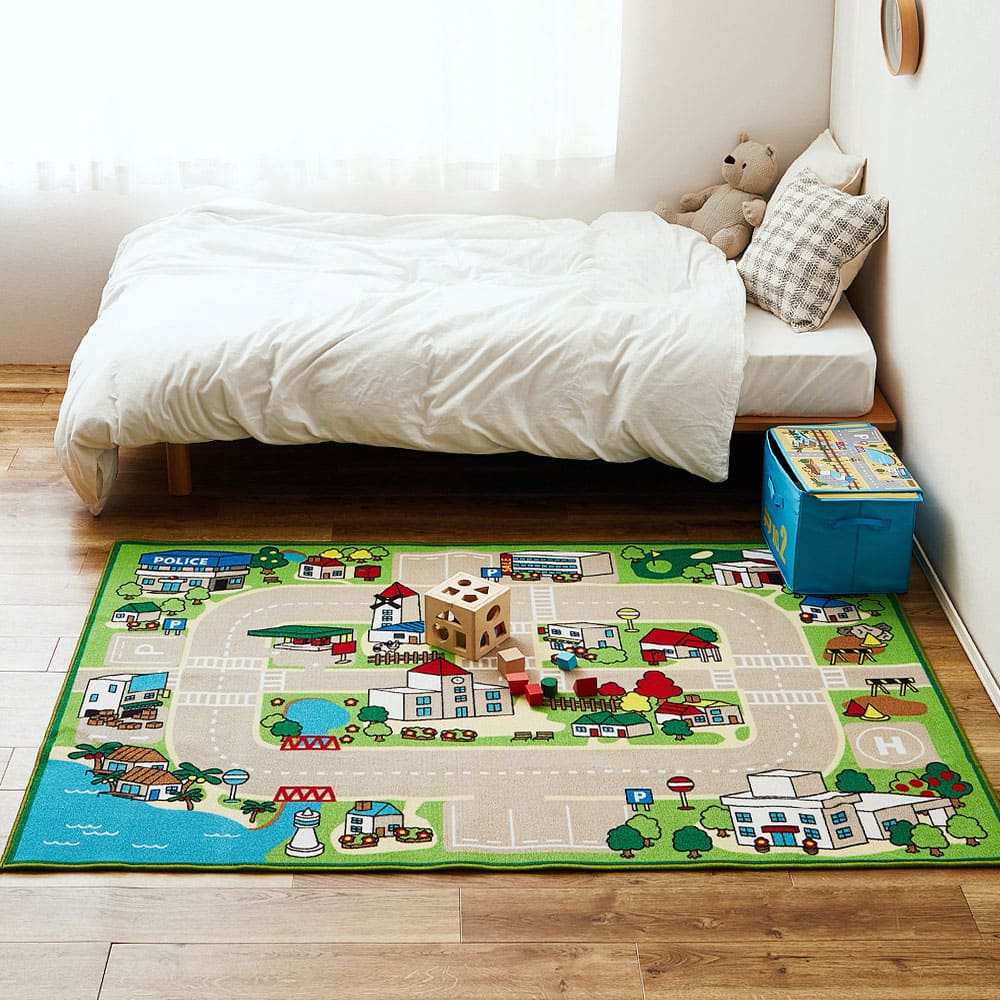 キッズラグ ロードマップ2 【M】 約133×190cm メーカー直送 ▼返品・キャンセル不可【他商品との同時購入不可】