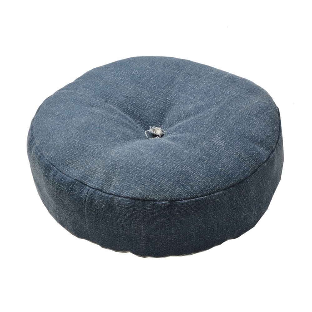 カラーが選べるデニム風生地のフロアラウンドクッション  NV メーカー直送 ▼返品・キャンセル不可[他商品との同時購入不可]