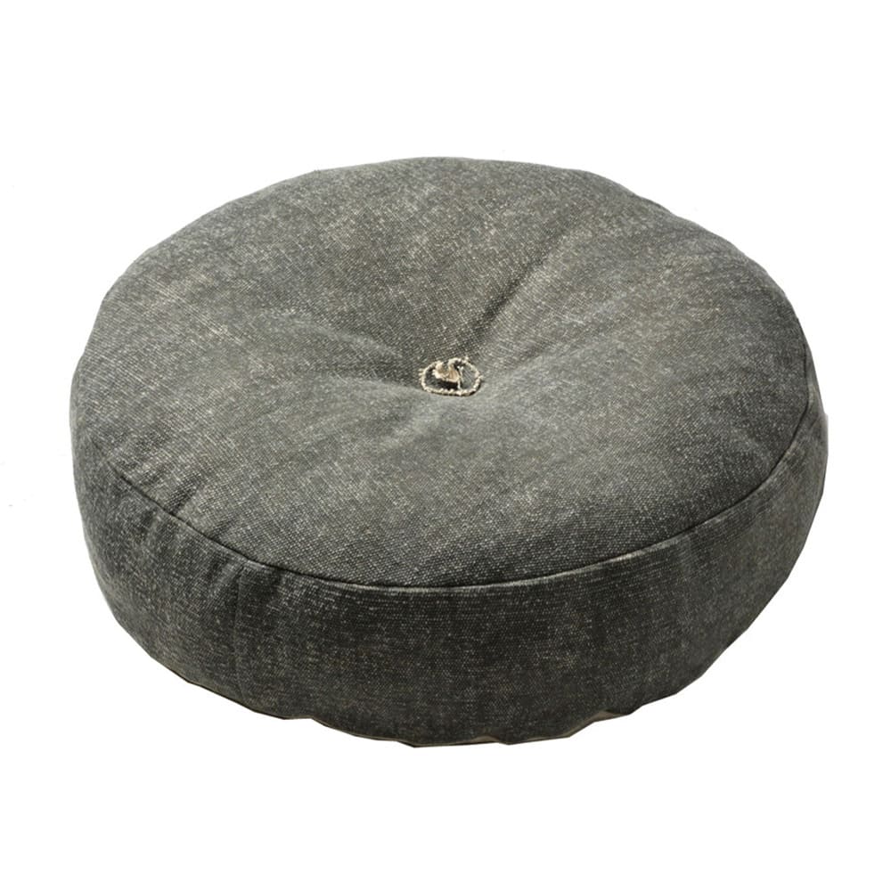 カラーが選べるデニム風生地のフロアラウンドクッション  GY メーカー直送 ▼返品・キャンセル不可[他商品との同時購入不可]