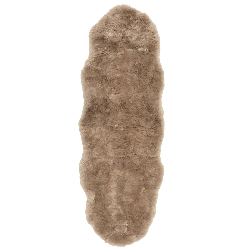 可愛い ムートンフリース  60x180cm M-511  ブラウン メーカー直送▼返品・キャンセル不可[他商品の同時購入不可]