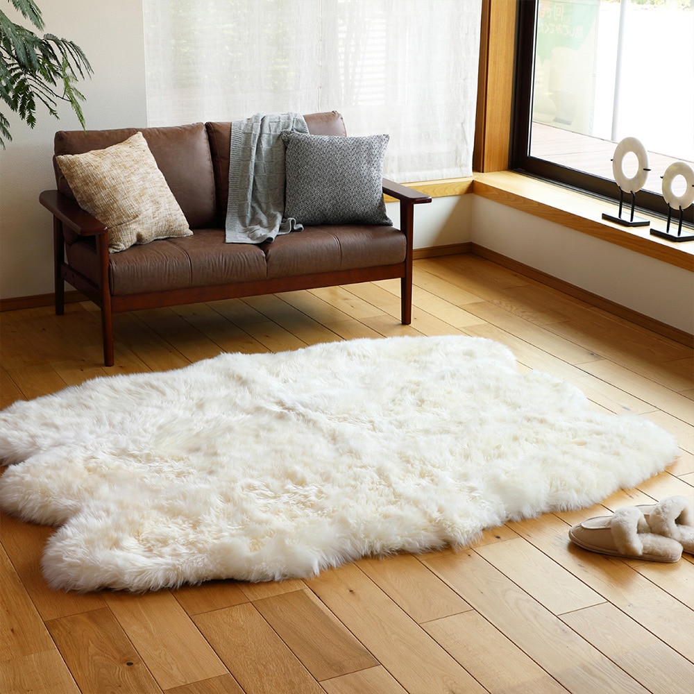 可愛い ムートンフリース  140x180cm M-511  ホワイト メーカー直送▼返品・キャンセル不可[他商品の同時購入不]