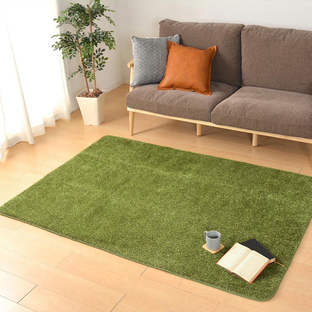 リアル芝生風のやわらかマット シーヴァ  130×185  メーカー直送▼返品・キャンセル不可[他商品との同時購入不可]