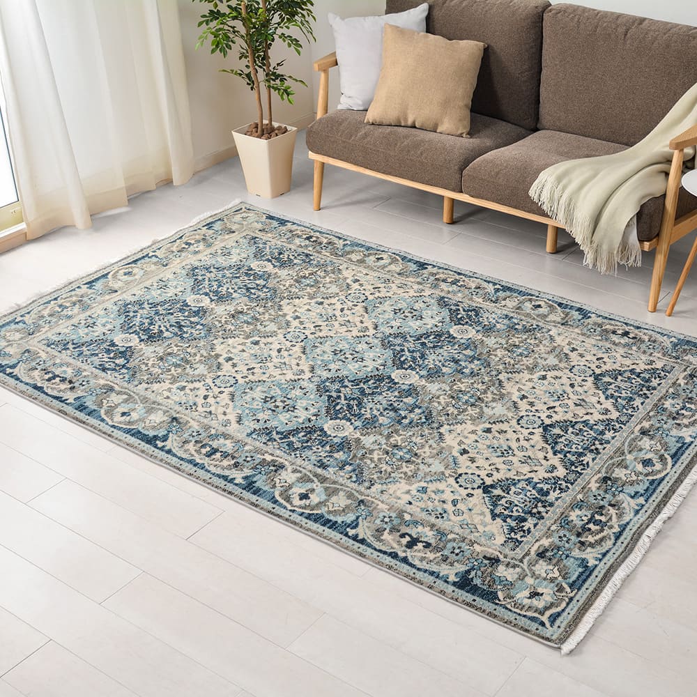 折り畳めるウィルトンラグ RAKKAS グレイズ 160×225cm メーカー直送 ▼返品・キャンセル不可【他商品と同時購入不可