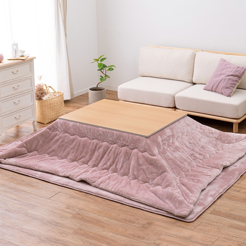 メレンゲタッチのこたつ掛けふとん  ピンク190x240  メーカー直送?返品・キャンセル不可[他商品との同時購入不可]