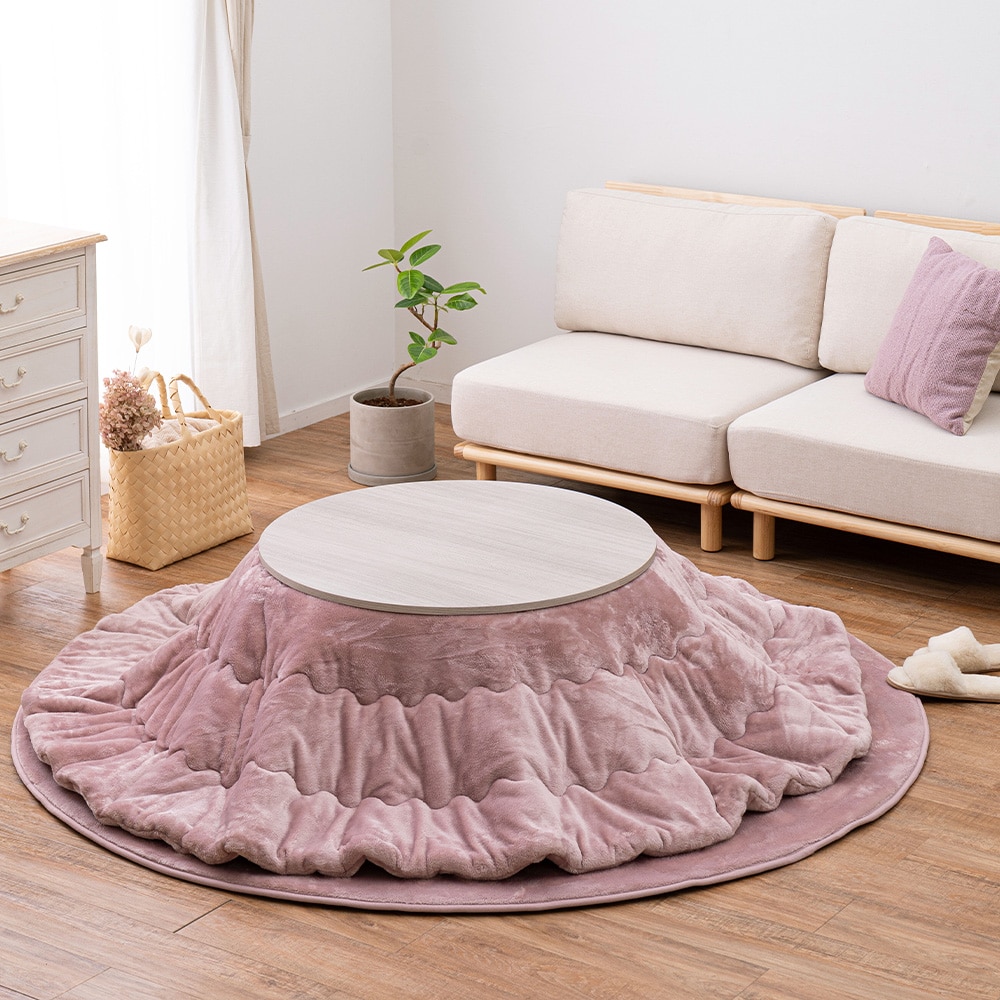 メレンゲタッチのこたつ掛けふとん  ピンク190R  メーカー直送?返品・キャンセル不可[他商品との同時購入不可]