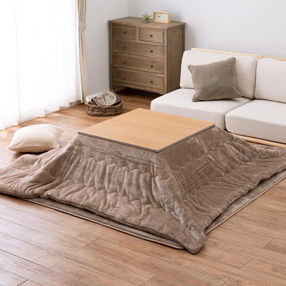 メレンゲタッチのこたつ掛けふとん  ベージュ190x190  メーカー直送?返品・キャンセル不可[他商品との同時購入不可]