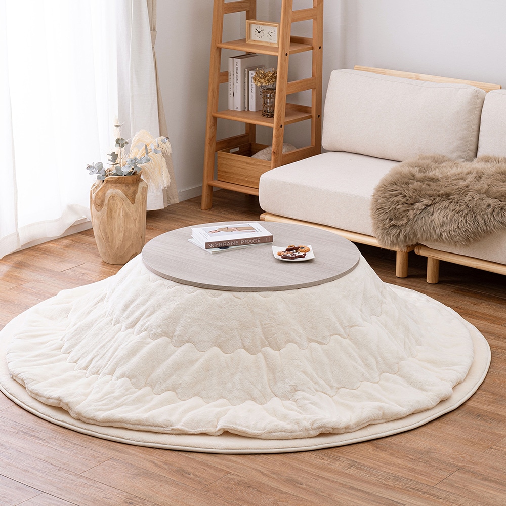 メレンゲタッチのこたつ掛けふとん  アイボリー190R  メーカー直送?返品・キャンセル不可[他商品との同時購入不可]