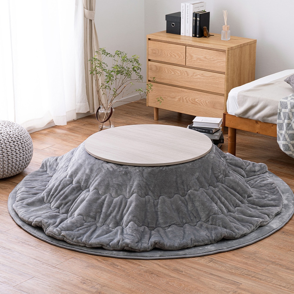 メレンゲタッチのこたつ掛けふとん  グレー190R  メーカー直送?返品・キャンセル不可[他商品との同時購入不可]