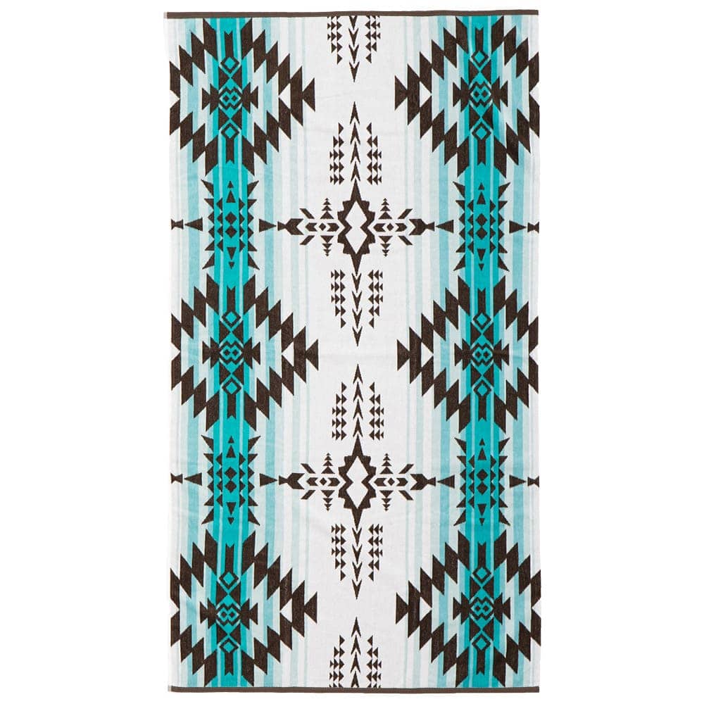 綿100％のタオルブランケット ネイティブ柄 フェル メーカー直送 ▼返品・キャンセル不可【他商品との同時購入不可】