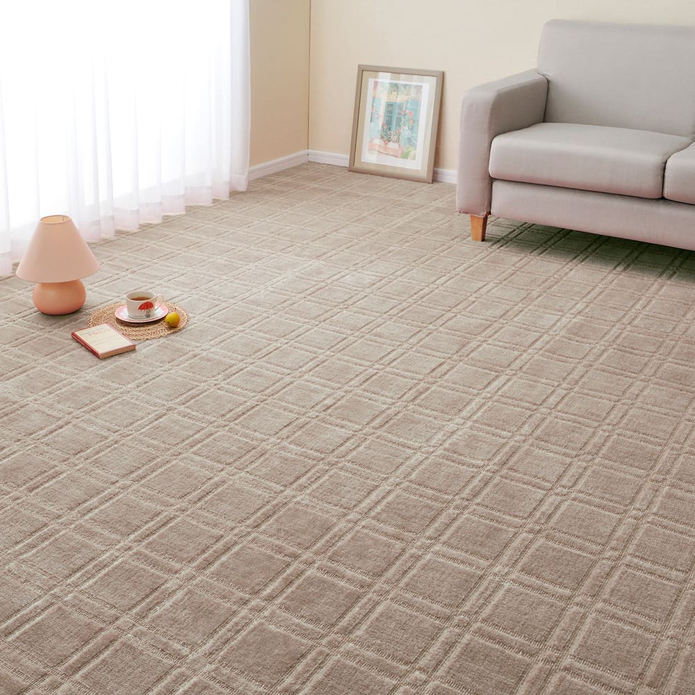 抗菌・防臭加工の平織カーペット シオン 江戸間4.5畳 グレー メーカー直送 ▼返品・キャンセル不可【他商品との同時購入不可】