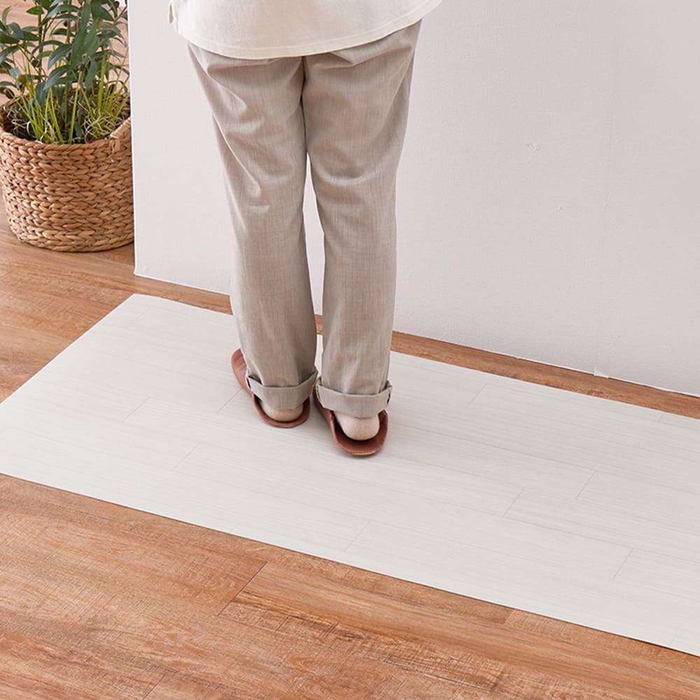 水拭きできるクッションフロア クリーム 60×240 メーカー直送 ▼返品・キャンセル不可【他商品との同時購入】