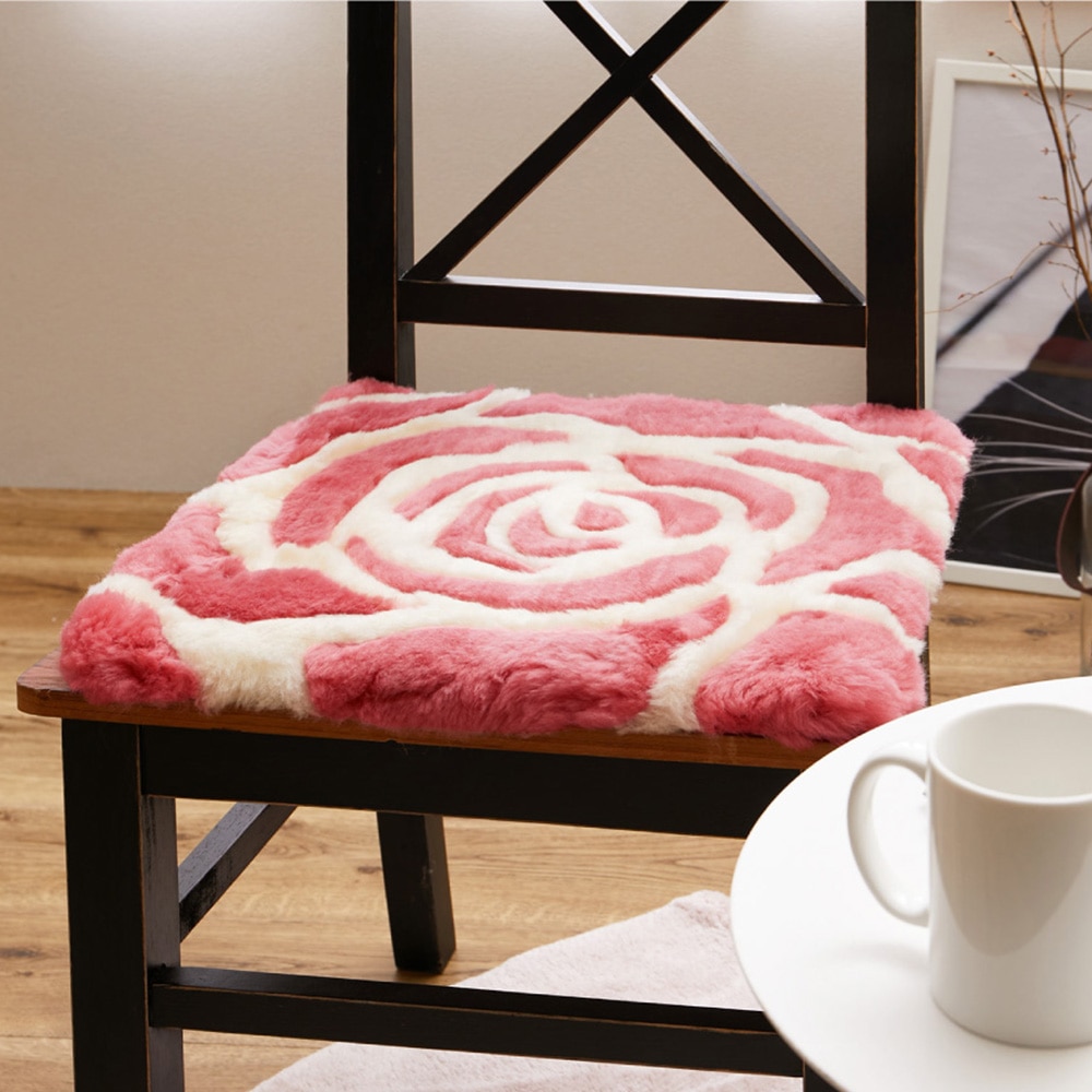 M-2000 ムートンクッション 40x40cm ローズ メーカー直送 ▼返品・キャンセル不可[他商品との同時購入不可]
