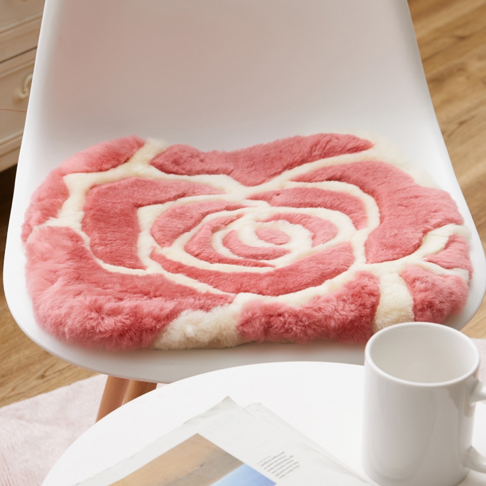 M-2000 ムートンクッション 40x38cm ローズ メーカー直送 ▼返品・キャンセル不可[他商品との同時購入不可]