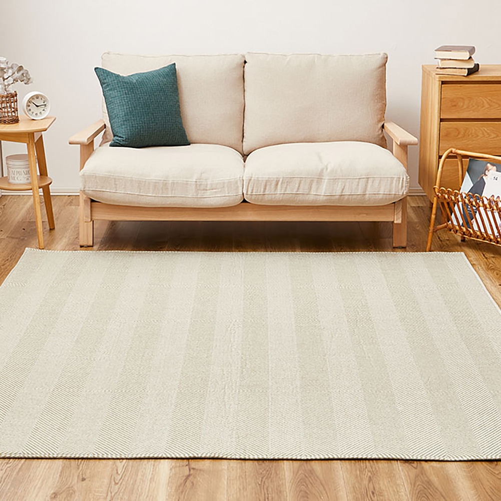 洗えるヘリンボンラグ ボーナ  グリーン190×240  メーカー直送▼返品・キャンセル不可[他商品との同時購入不可]