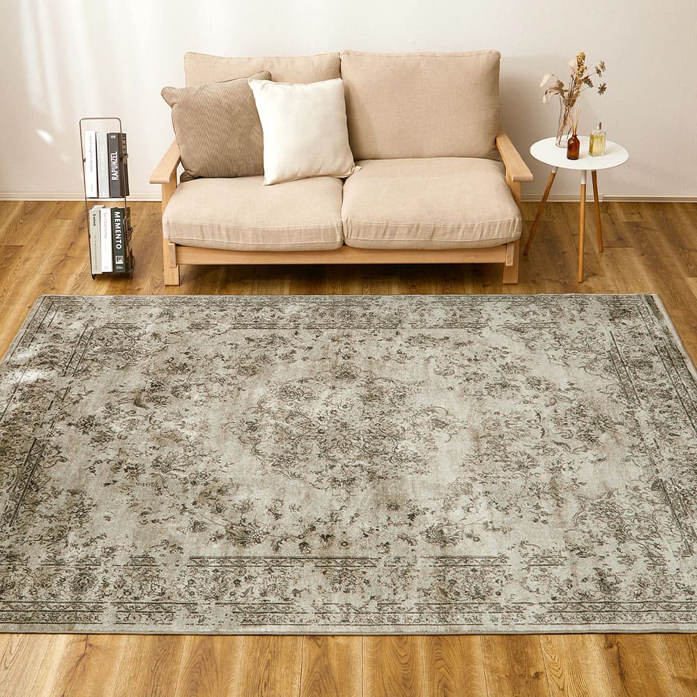 ベルギー製モケットラグ ビオレッタ BR 195×195 メーカー直送 ▼返品・キャンセル不可【他商品との同時購入不可】