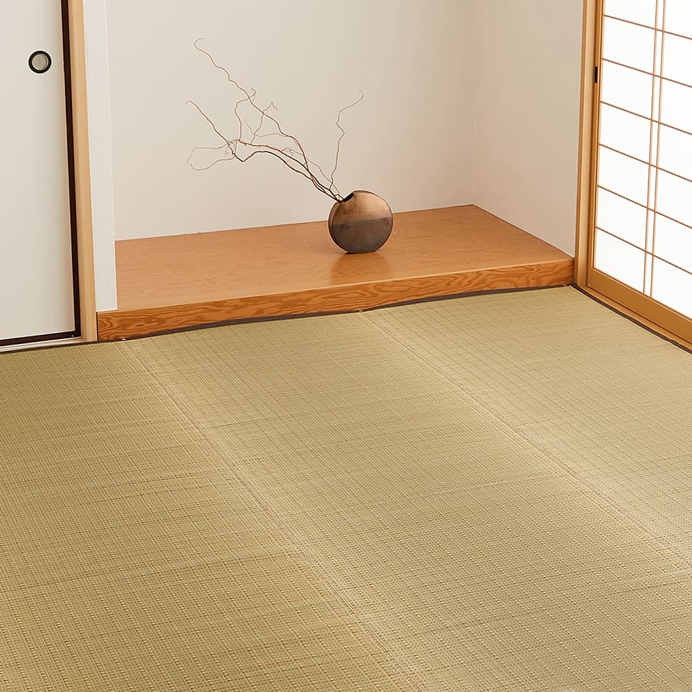 国産い草カーペット 清涼 本間3畳 ベージュ メーカー直送 ▼返品・キャンセル不可【他商品との同時購入不可】