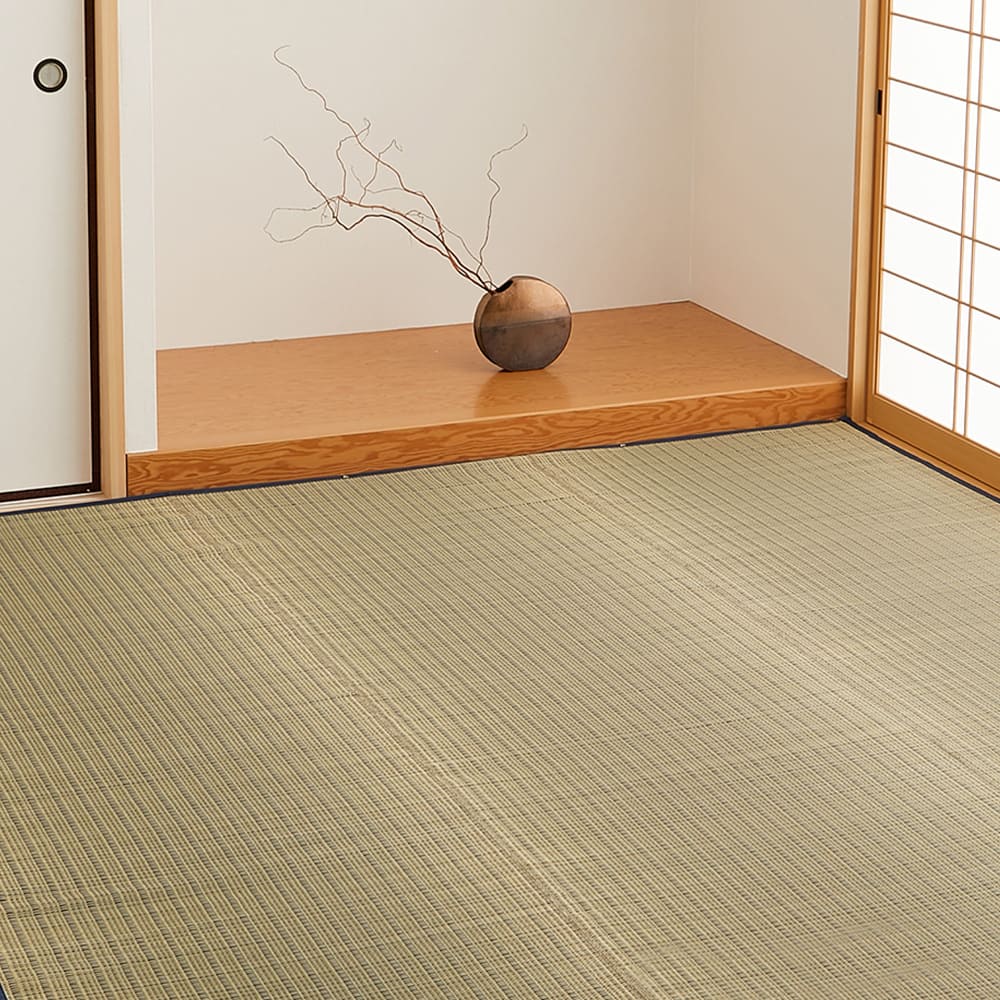 国産い草カーペット 清涼 本間2畳 ブルー メーカー直送 ▼返品・キャンセル不可【他商品との同時購入不可】