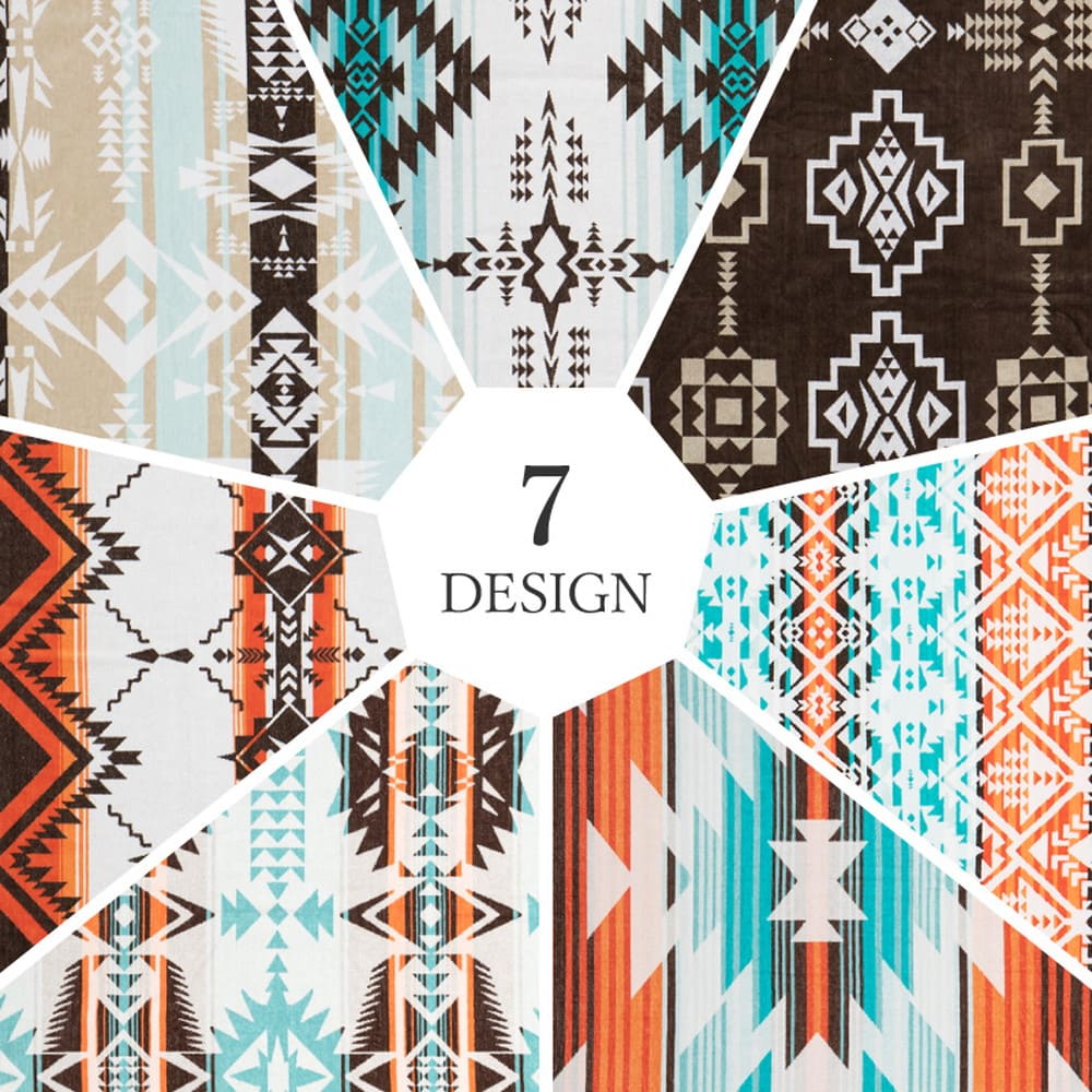 綿100％のタオルブランケット ネイティブ柄 カカ メーカー直送 ▼返品・キャンセル不可【他商品との同時購入不可】