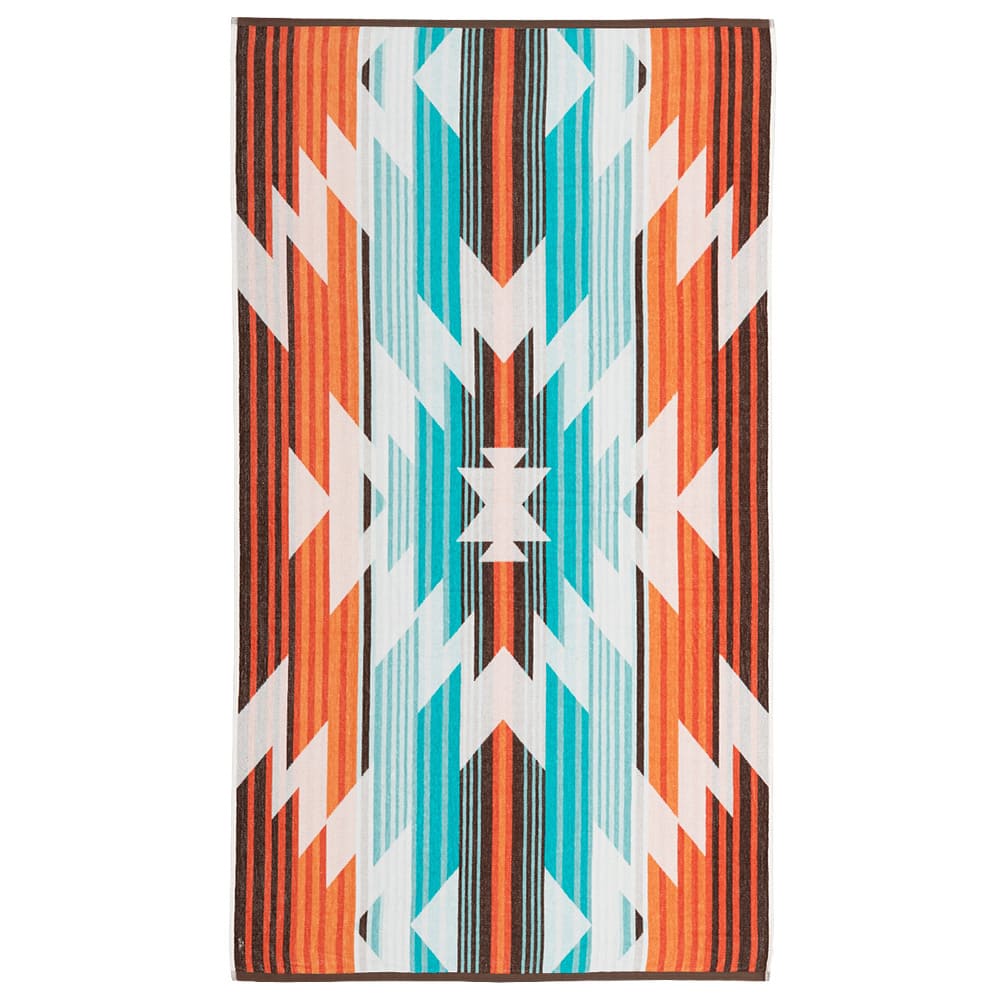 綿100％のタオルブランケット ネイティブ柄 レコバ メーカー直送 ▼返品・キャンセル不可【他商品との同時購入不可】