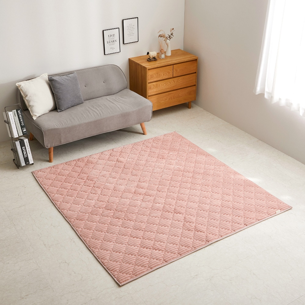 くすみカラーのストライプフランネルラグ　ショコラ  ダスティピンク  メーカー直送?返品・キャンセル不可[他商品との同時購入不可]