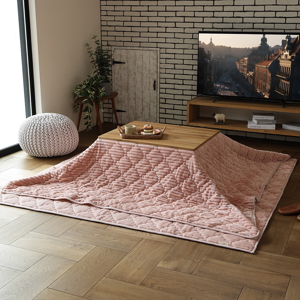 こたつ布団にもなるクッション寝袋　ショコラ  ダスティピンク  メーカー直送?返品・キャンセル不可[他商品との同時購入不可]