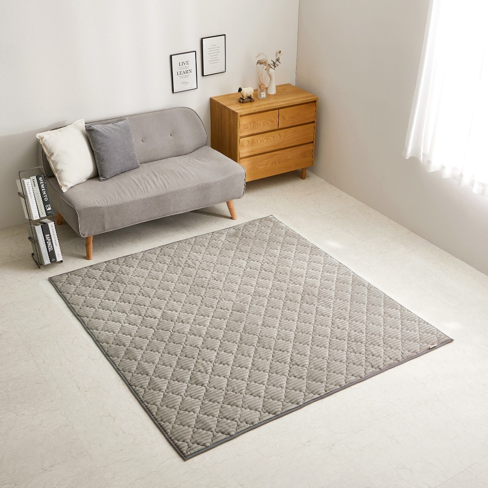 くすみカラーのストライプフランネルラグ　ショコラ  グレージュ  メーカー直送?返品・キャンセル不可[他商品との同時購入不可]