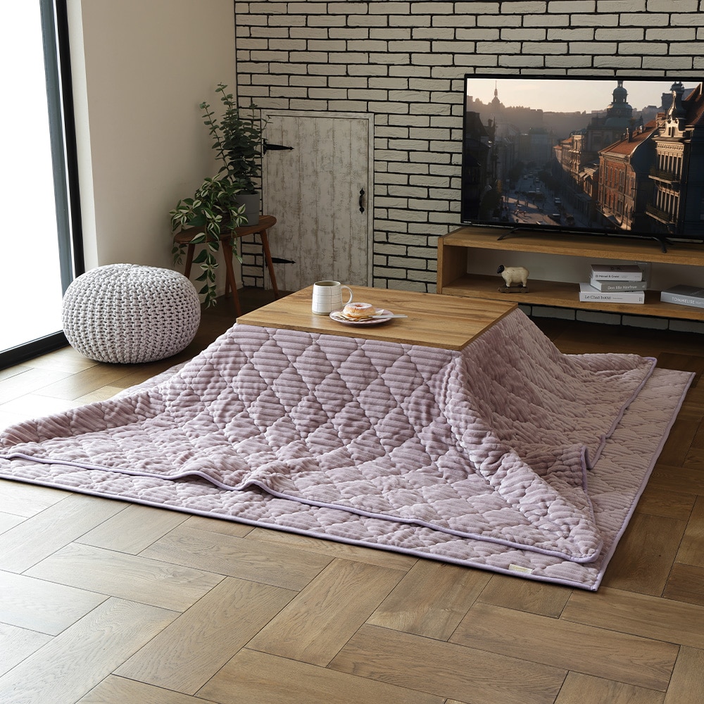 こたつ布団にもなるクッション寝袋　ショコラ  ダスティパープル  メーカー直送?返品・キャンセル不可[他商品との同時購入不可]