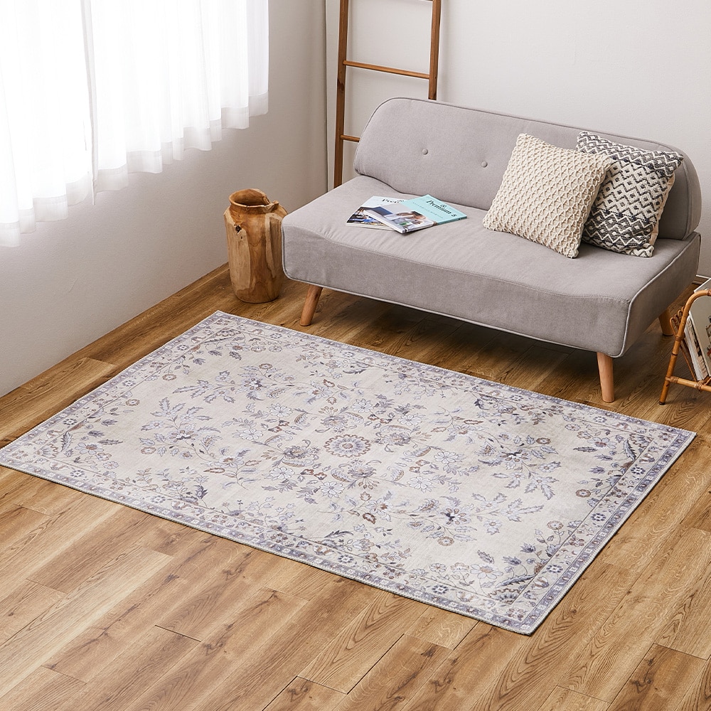 ソフトフランネルラグ レーナ 130×190cm ベージュ メーカー直送▼返品・キャンセル不可[他商品との同時購入不可]