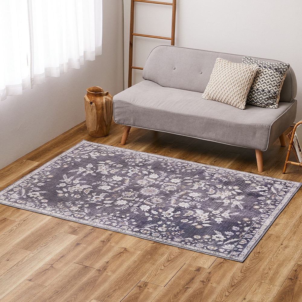 ソフトフランネルラグ レーナ 130×190cm グレー メーカー直送▼返品・キャンセル不可[他商品との同時購入不可]