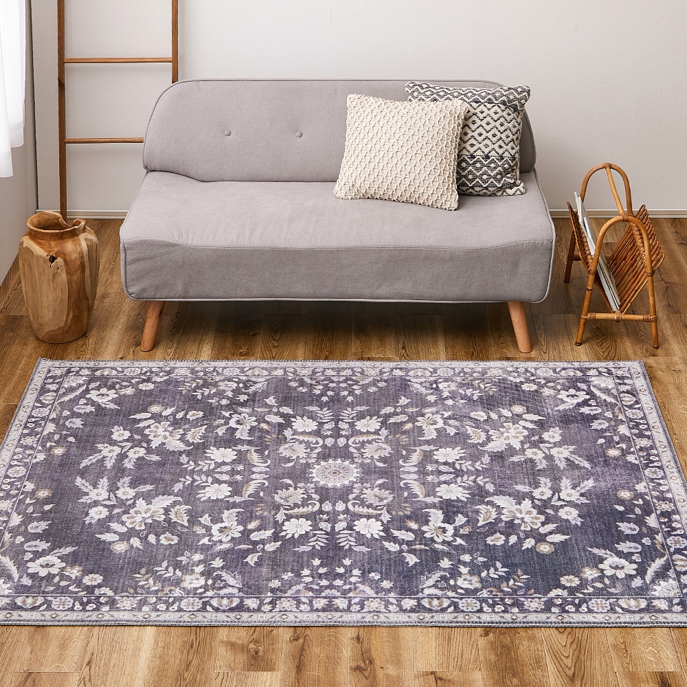 ソフトフランネルラグ レーナ 190×190cm グレー メーカー直送▼返品・キャンセル不可[他商品との同時購入不可]