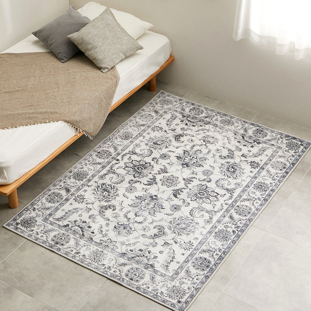 ソフトフランネルラグ ハーマル 190×240cm グレー メーカー直送▼返品・キャンセル不可[他商品との同時購入不可]