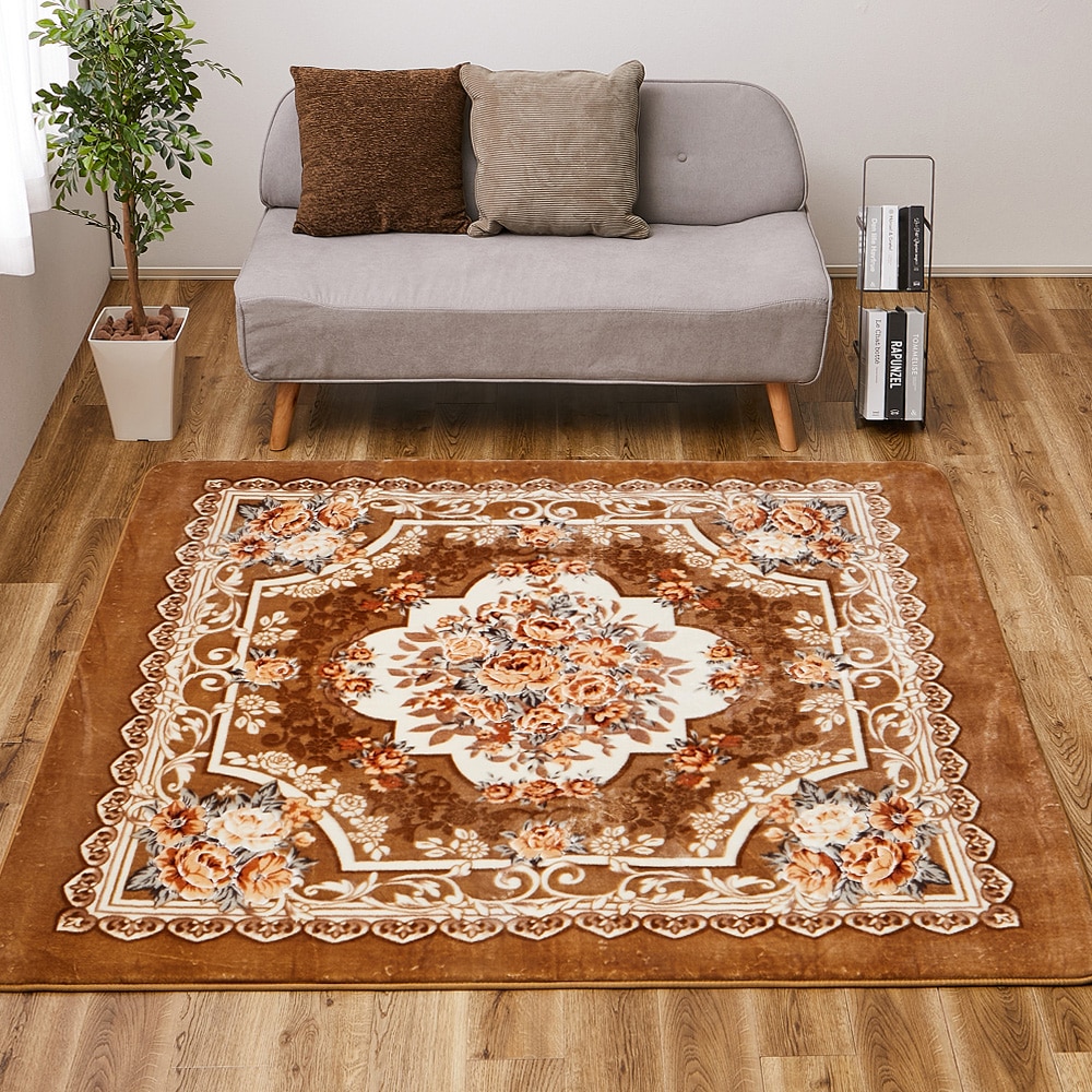 アドリア ホットカーペットカバー 220x220cm ベージュ メーカー直送 ▼返品・キャンセル不可[他商品との同時購入不可]