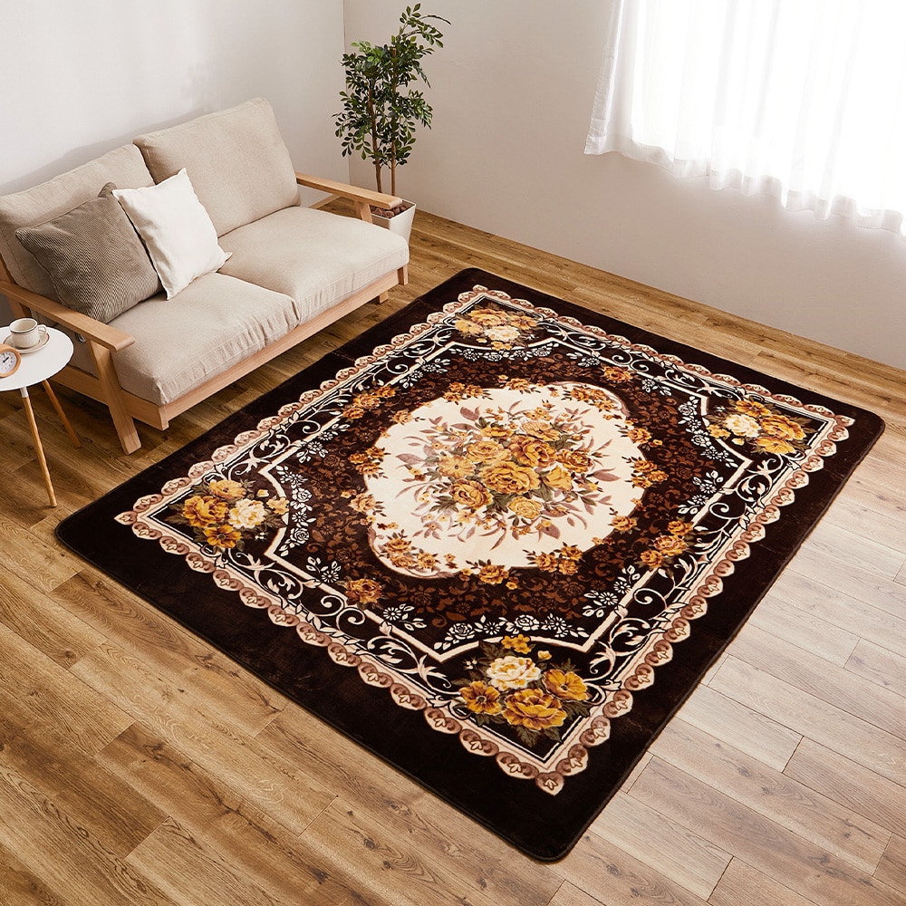 アドリア ホットカーペットカバー 200x240cm ブラウン メーカー直送 ▼返品・キャンセル不可[他商品との同時購入不可]