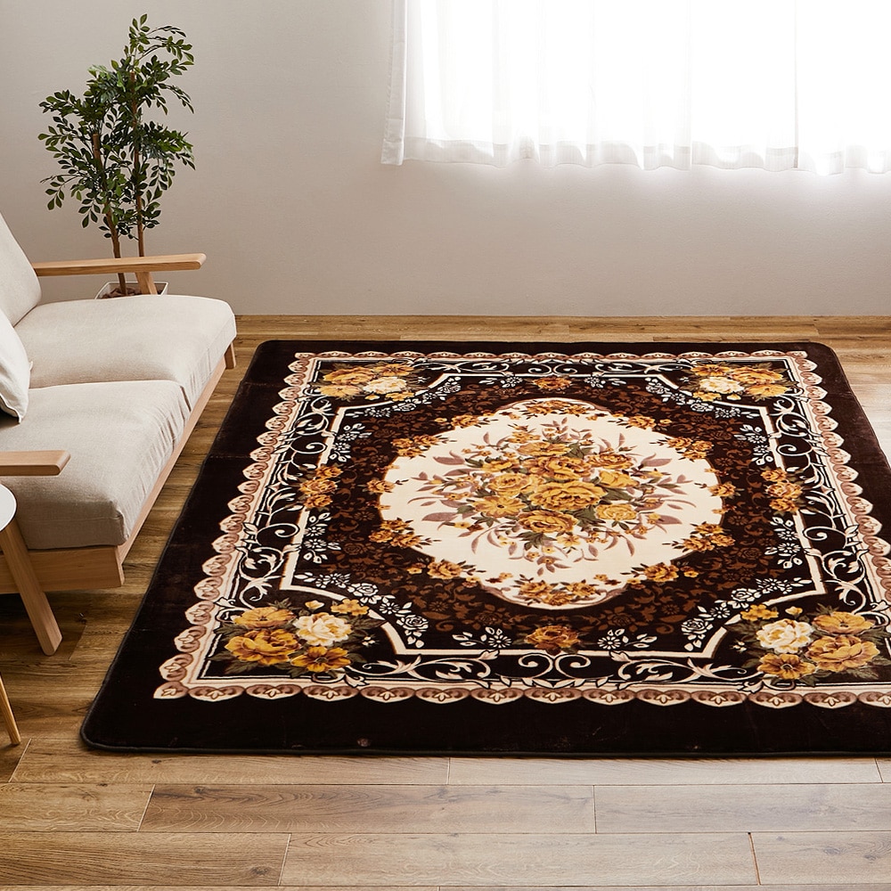 アドリア ホットカーペットカバー 200x300cm ブラウン メーカー直送 ▼返品・キャンセル不可[他商品との同時購入不可]