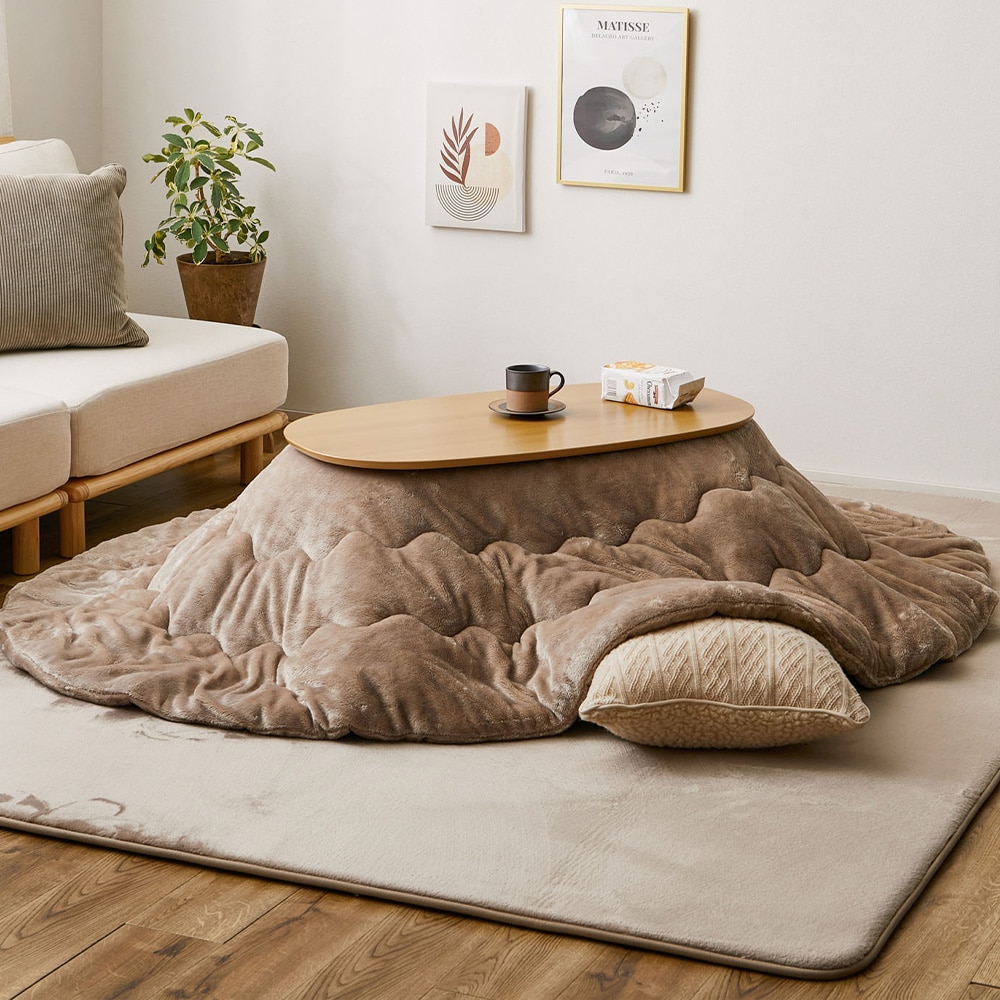 メレンゲタッチのこたつ掛けふとん  ベージュ210x170  メーカー直送?返品・キャンセル不可[他商品との同時購入不可]