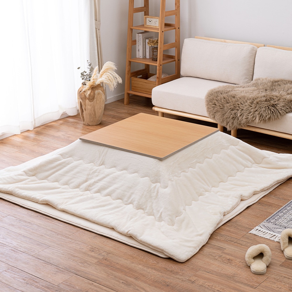 メレンゲタッチのこたつ掛けふとん  アイボリー170x170  メーカー直送?返品・キャンセル不可[他商品との同時購入不可]