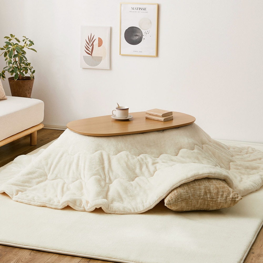 メレンゲタッチのこたつ掛けふとん  アイボリー210x170  メーカー直送?返品・キャンセル不可[他商品との同時購入不可]