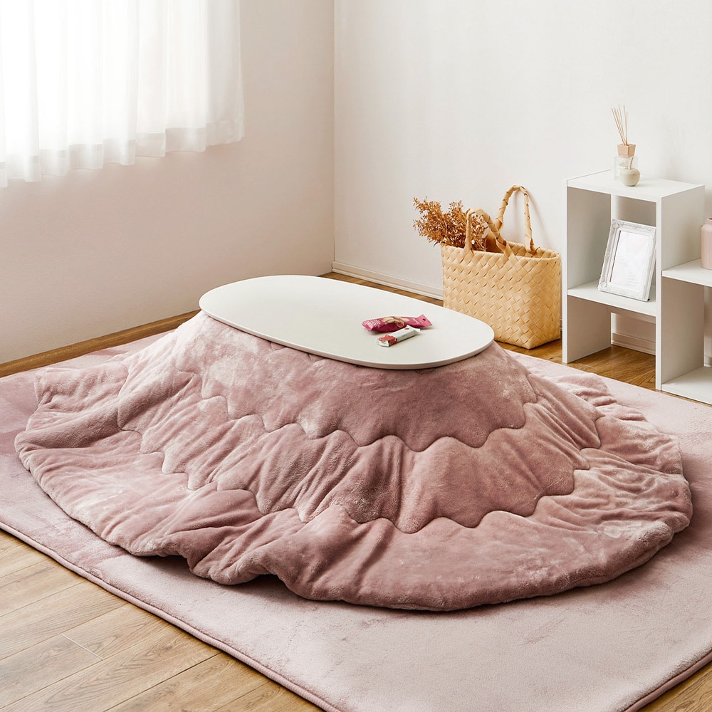 メレンゲタッチのこたつ掛けふとん  ピンク210x170  メーカー直送?返品・キャンセル不可[他商品との同時購入不可]
