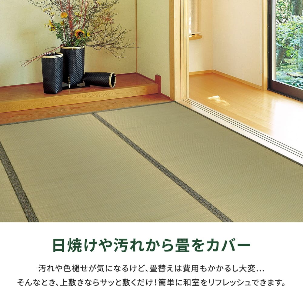 フリーカット裏付 い草カーペット 団地間4.5畳 補修テープ付 メーカー直送 ▼返品・キャンセル不可【他商品との同時購入不可