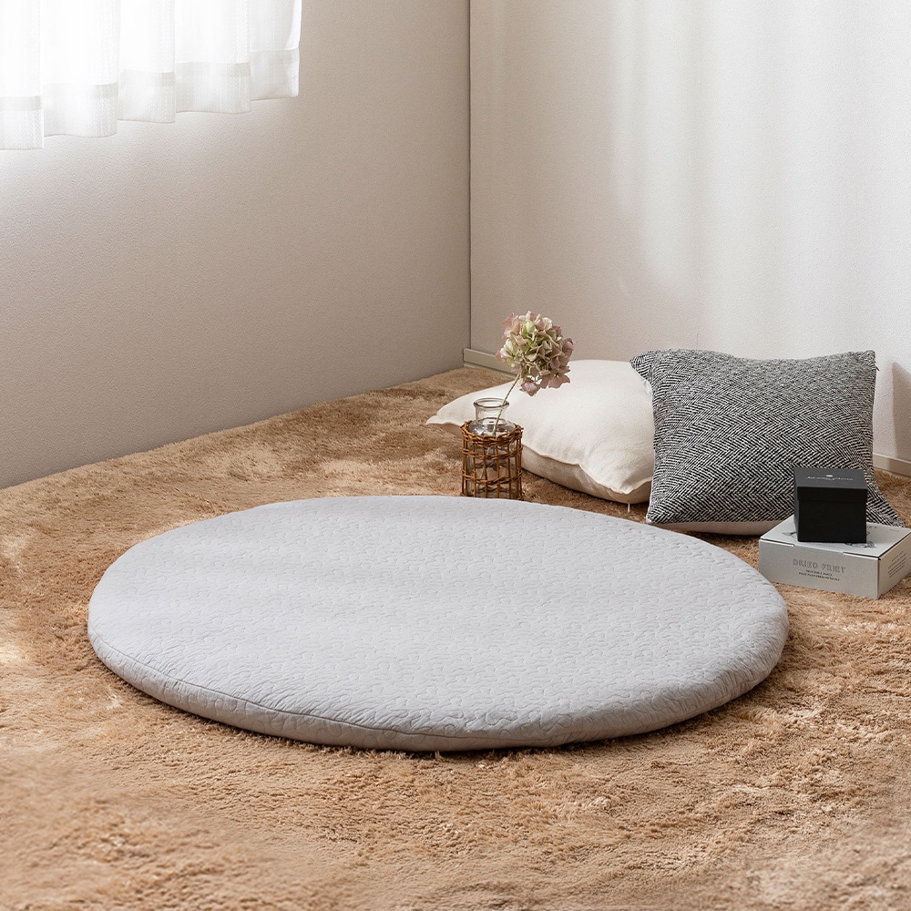 綿100％イブルマルチマット デコール  グレー100R  メーカー直送▼返品・キャンセル不可[他商品との同時購入不可]